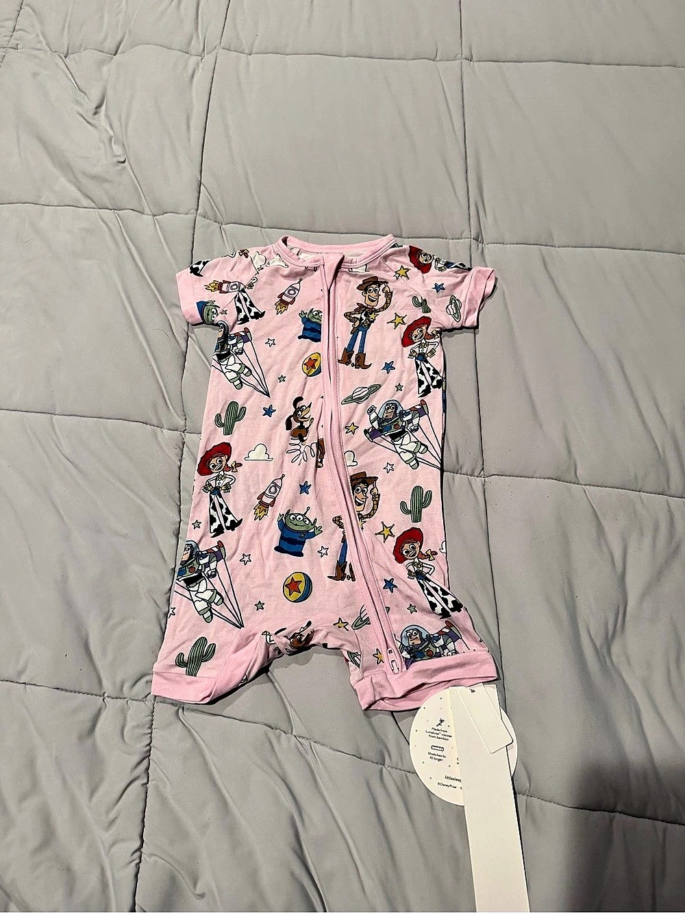 Little Sleepies Disney and Pixar Toy Story Shorty Zippy Pink Footie